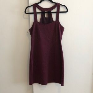 Free People Slip On Textured Purple Dress Size M